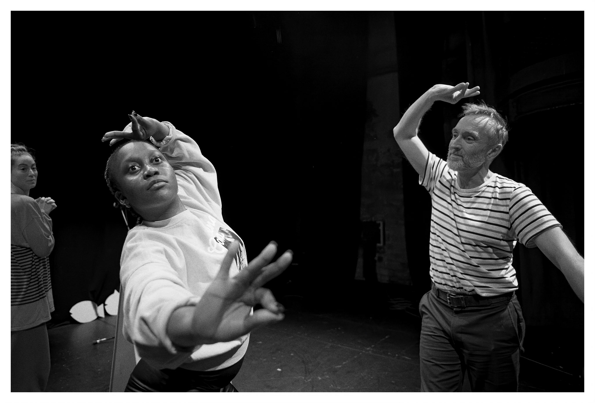 Corali dancers in rehearsals for performance of Super Hot Hot Dog at Theatre Royal, Bath